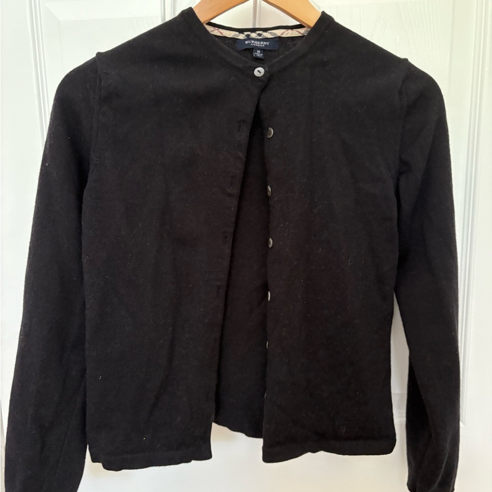 Burberry Black Knit Cardigan